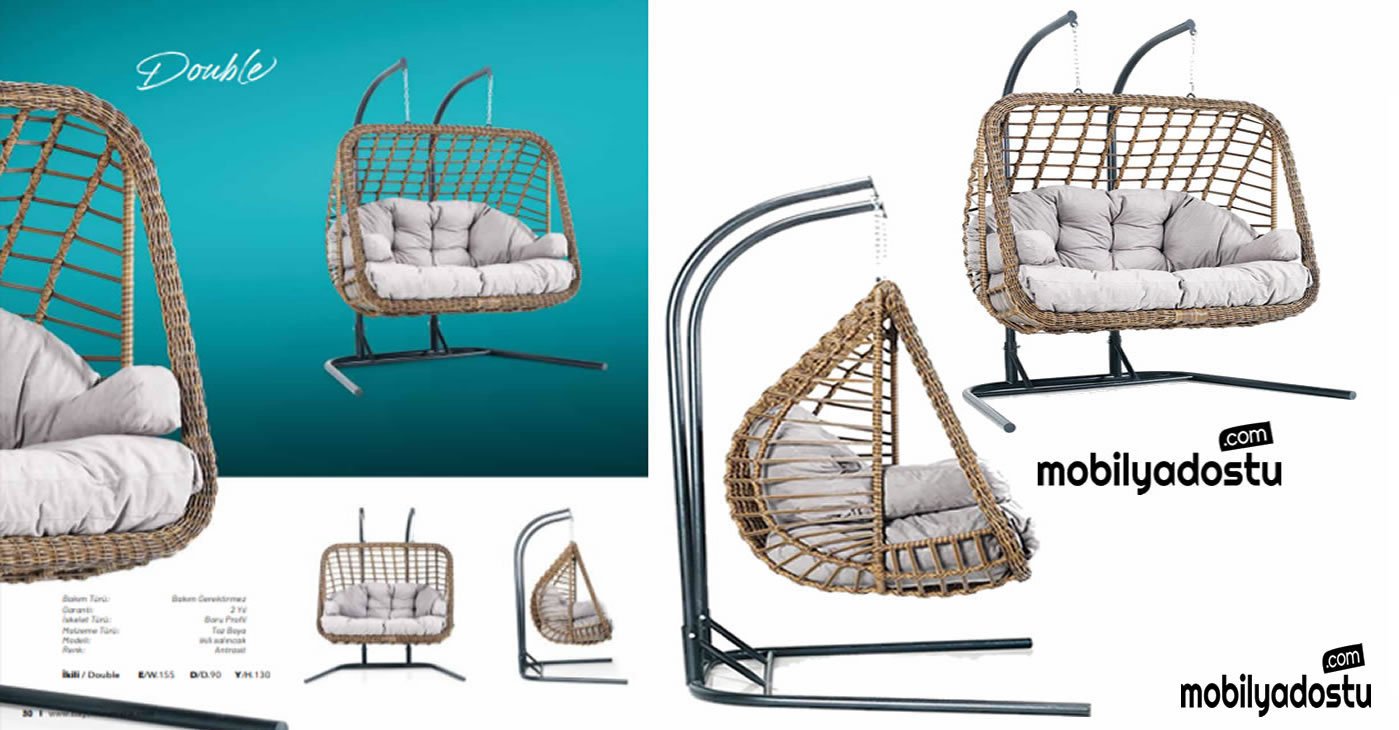 Double Rattan Swing