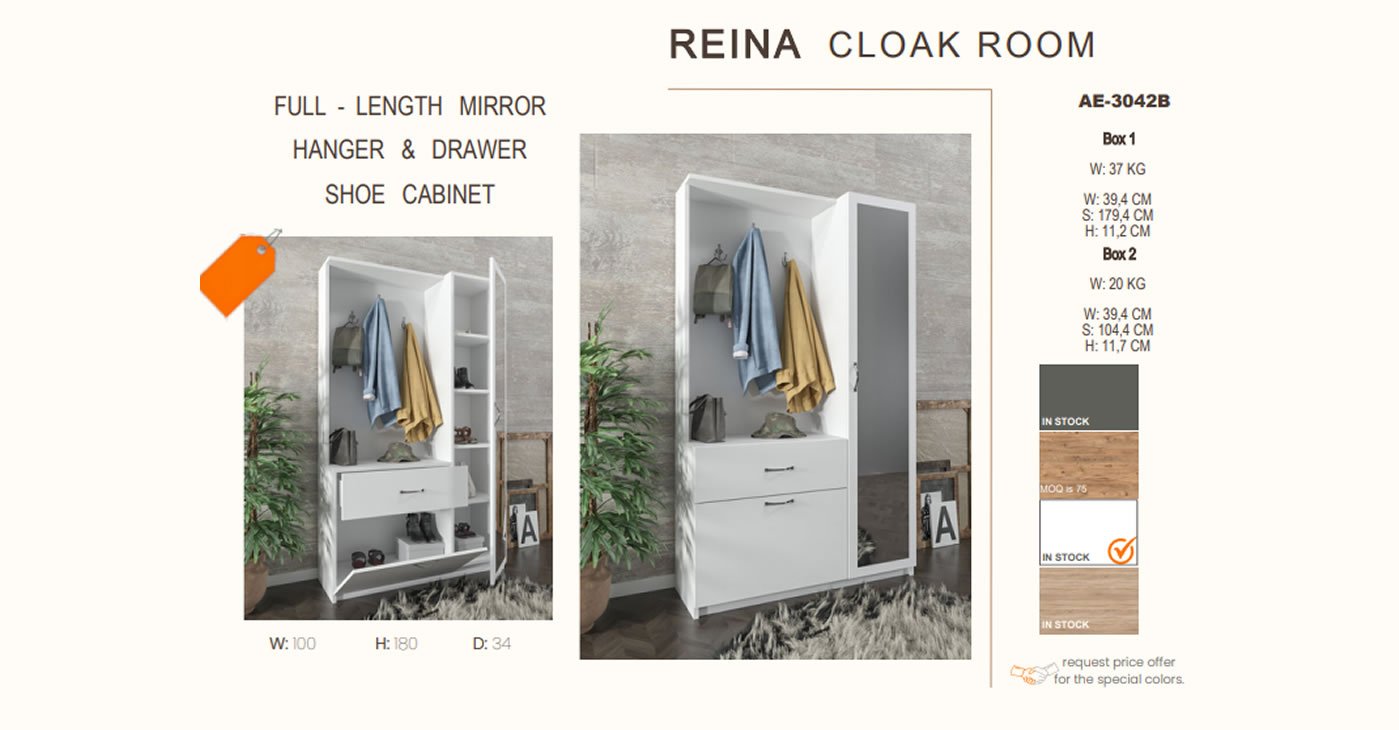 Reina Cloakroom Cabinet